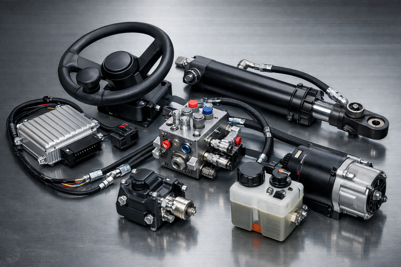 Force-Feedback Lenksystem für Maschinen